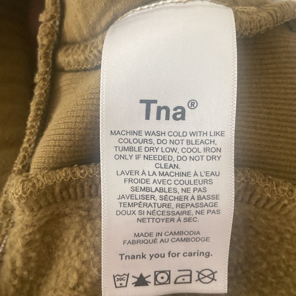 TNA Sweatfleece Cozy Fleece Boyfriend fit Green moss Size Med - Picture 7 of 9